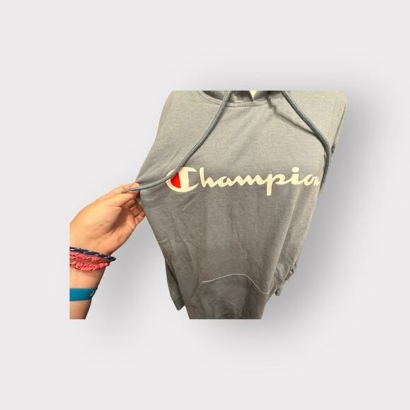 Mens L Champion Hoodie Pale Blue Like New Large - Picture 4 of 9